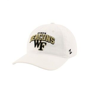 NWT Wake Forest Deacons Zephyr White Baseball Cap with Embroidered Logo